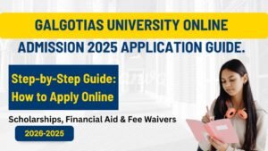 Galgotias University Online Admission 2025 Application Guide – Step-by-step guide on how to apply online with details about scholarships, financial aid, and fee waivers.
